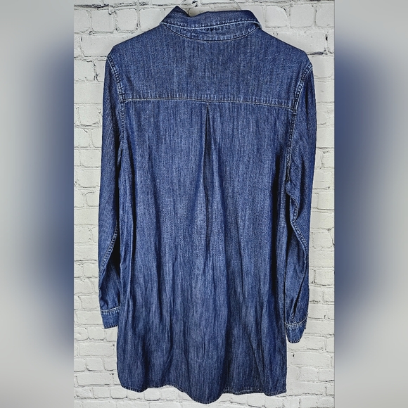 BIG STAR | long sleeve button up chambray shirt dress - Picture 4 of 8